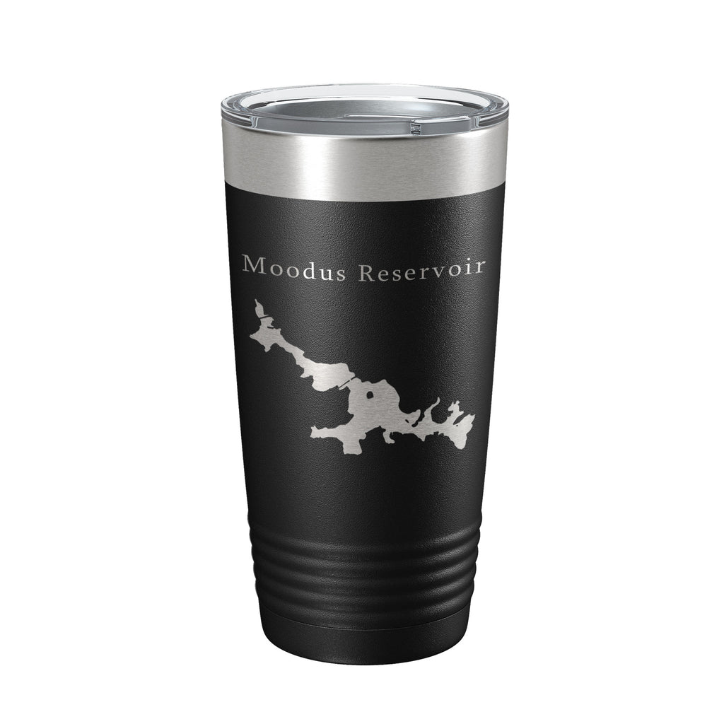 Moodus Reservoir Tumbler Lake Map Travel Mug Insulated Laser Engraved Coffee Cup Connecticut 20 oz