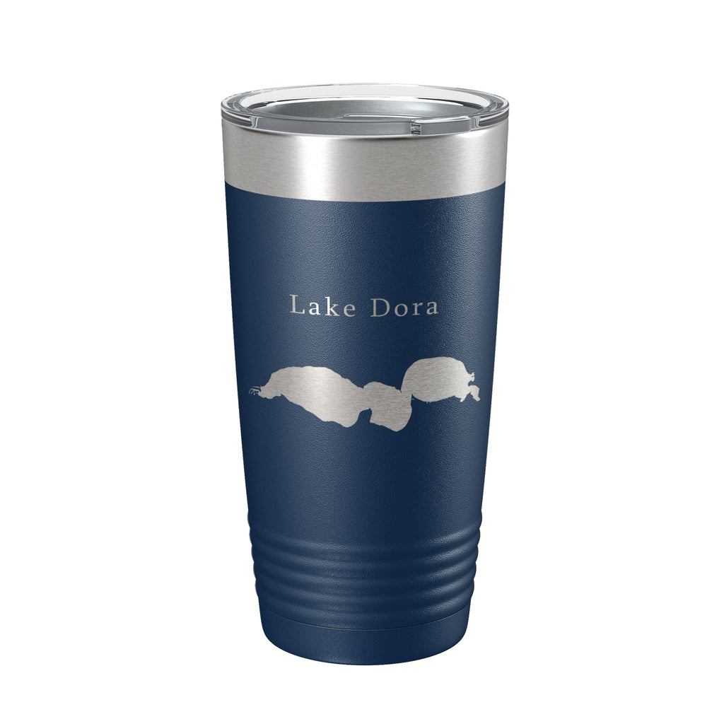 Lake Dora Map Tumbler Travel Mug Insulated Laser Engraved Coffee Cup Florida 20 oz