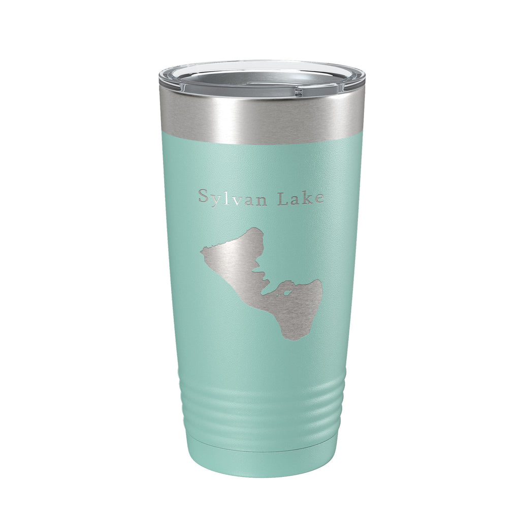 Sylvan Lake Map Tumbler Travel Mug Insulated Laser Engraved Coffee Cup Custer State Park South Dakota 20 oz