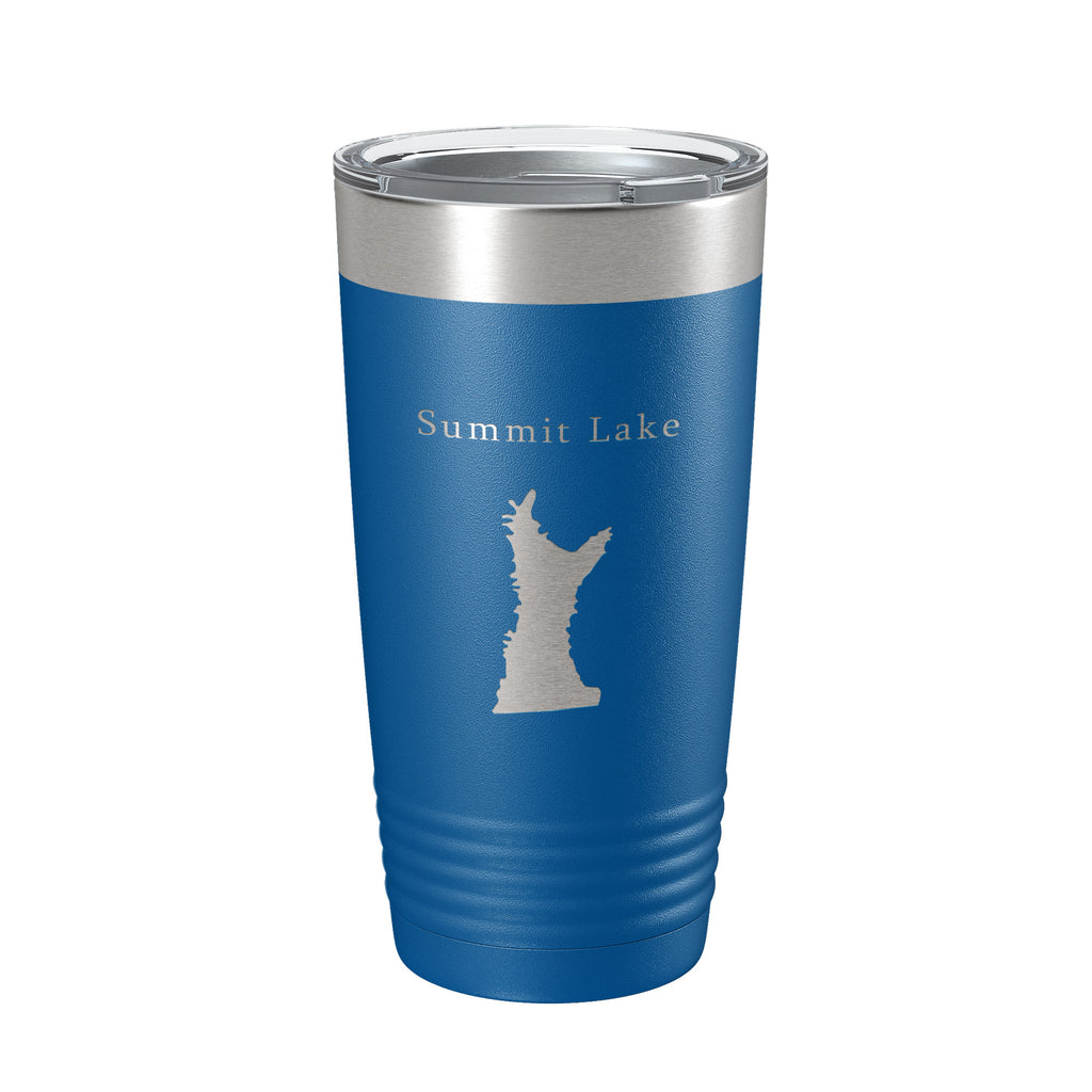 Summit Lake Map Tumbler Travel Mug Insulated Laser Engraved Coffee Cup West Virginia 20 oz