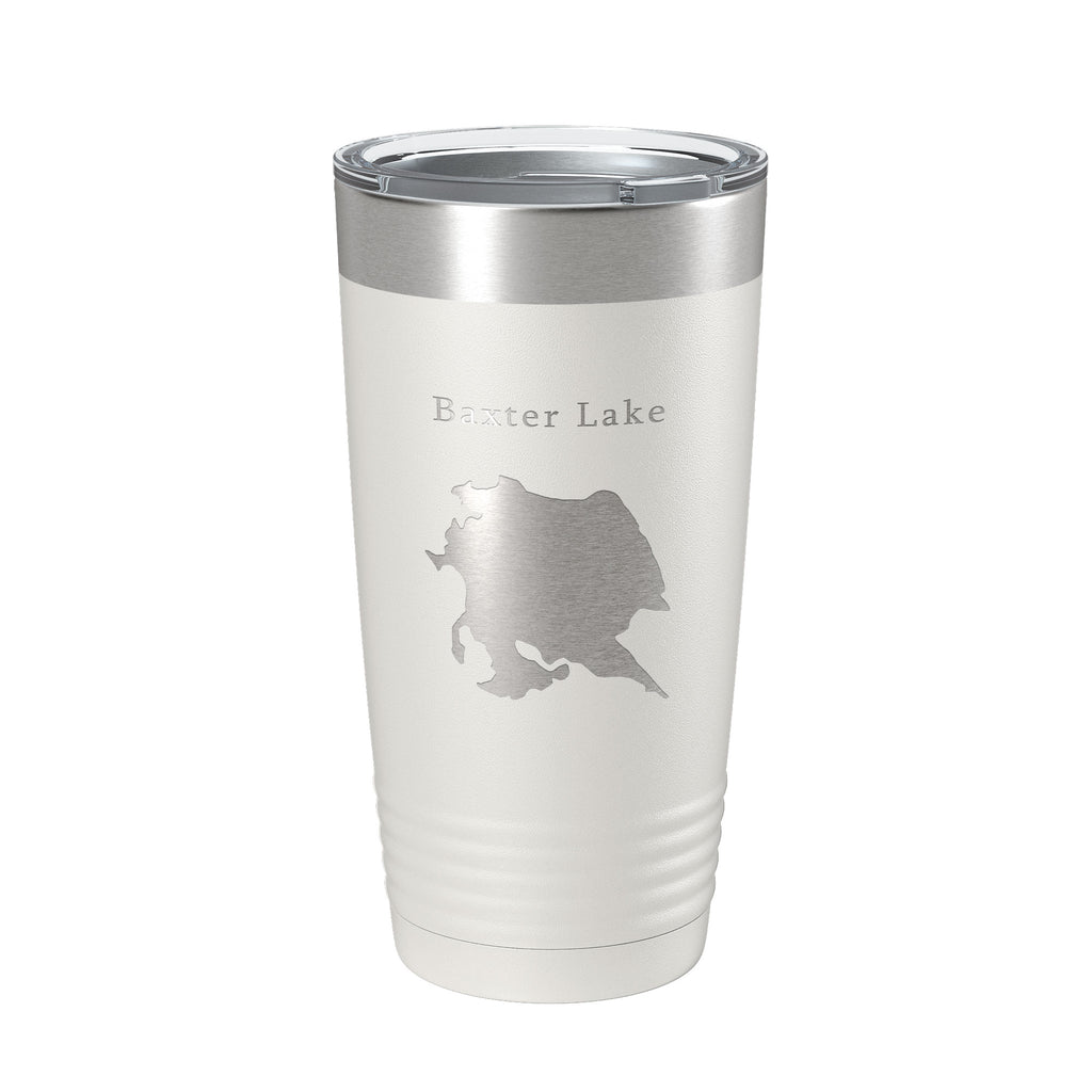 Baxter Lake Map Tumbler Travel Mug Insulated Laser Engraved Coffee Cup Rochester New Hampshire 20 oz