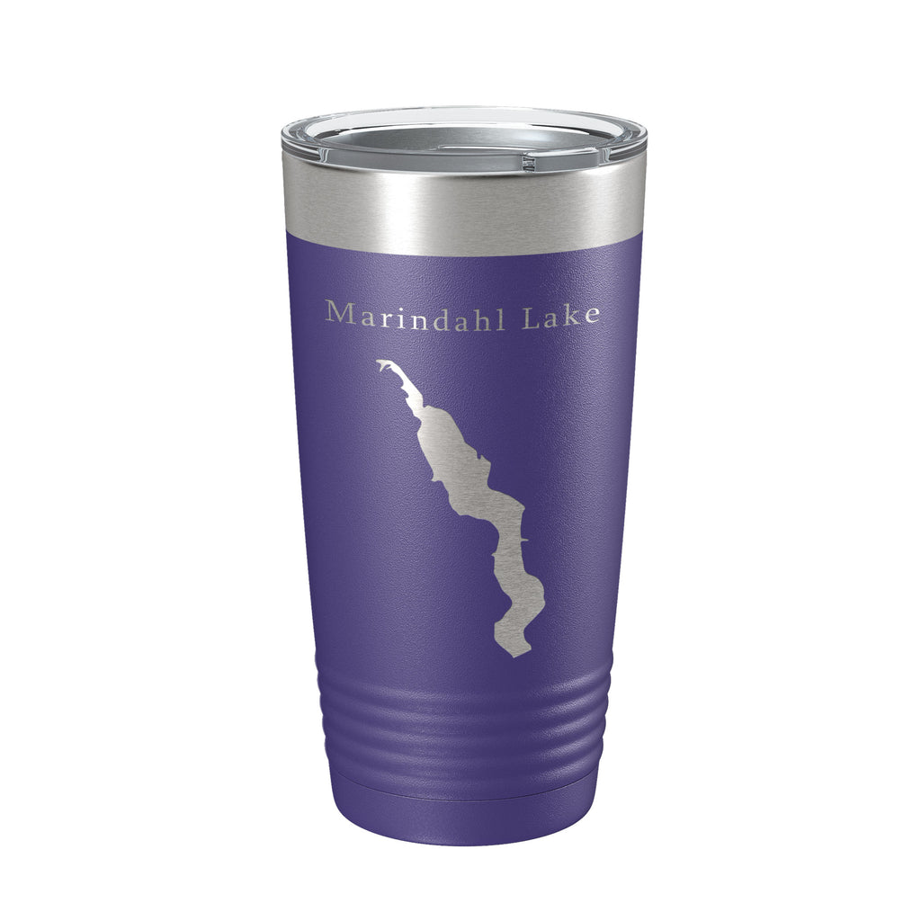 Marindahl Lake Map Tumbler Travel Mug Insulated Laser Engraved Coffee Cup South Dakota 20 oz