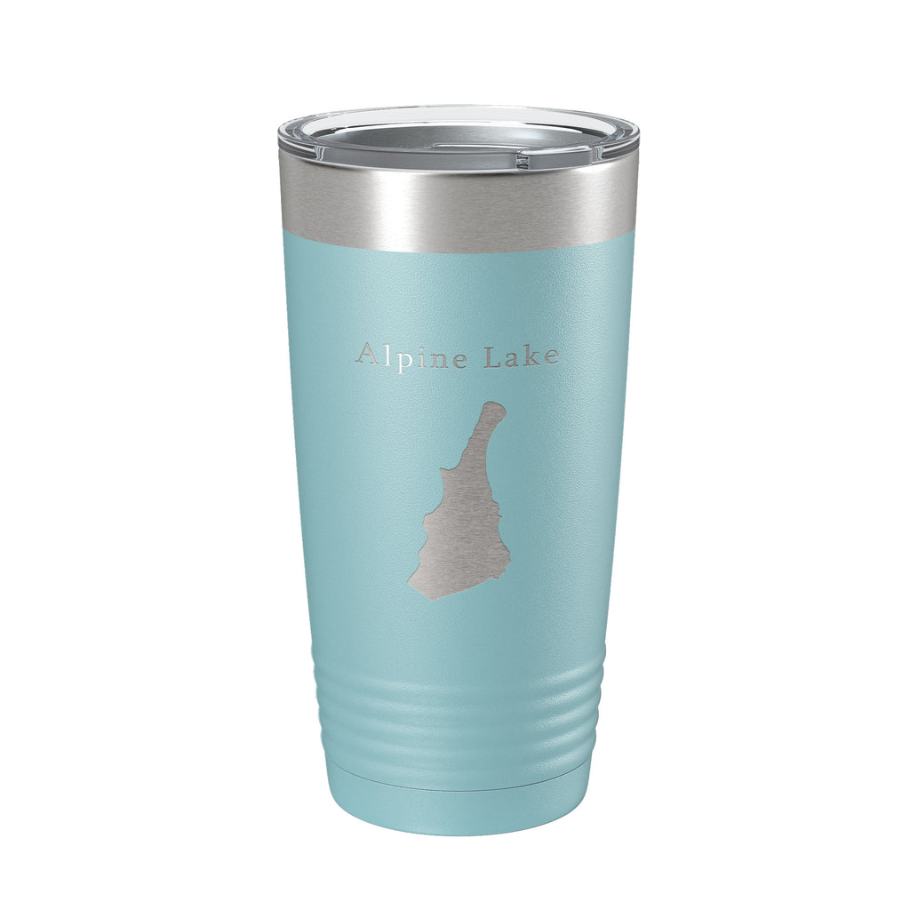 Alpine Lake Hull's Map Tumbler Travel Mug Insulated Laser Engraved Coffee Cup West Virginia 20 oz