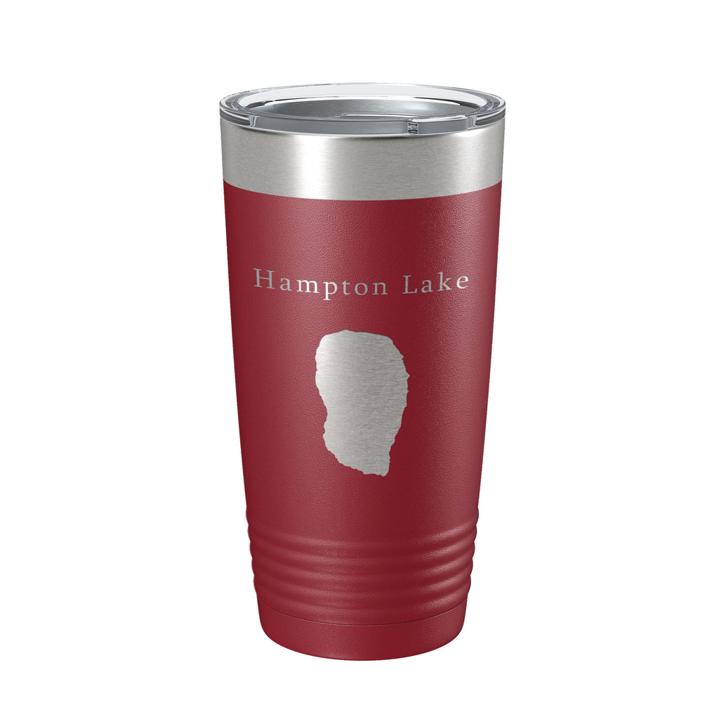 Hampton Lake Map Tumbler Travel Mug Insulated Laser Engraved Coffee Cup Florida 20 oz