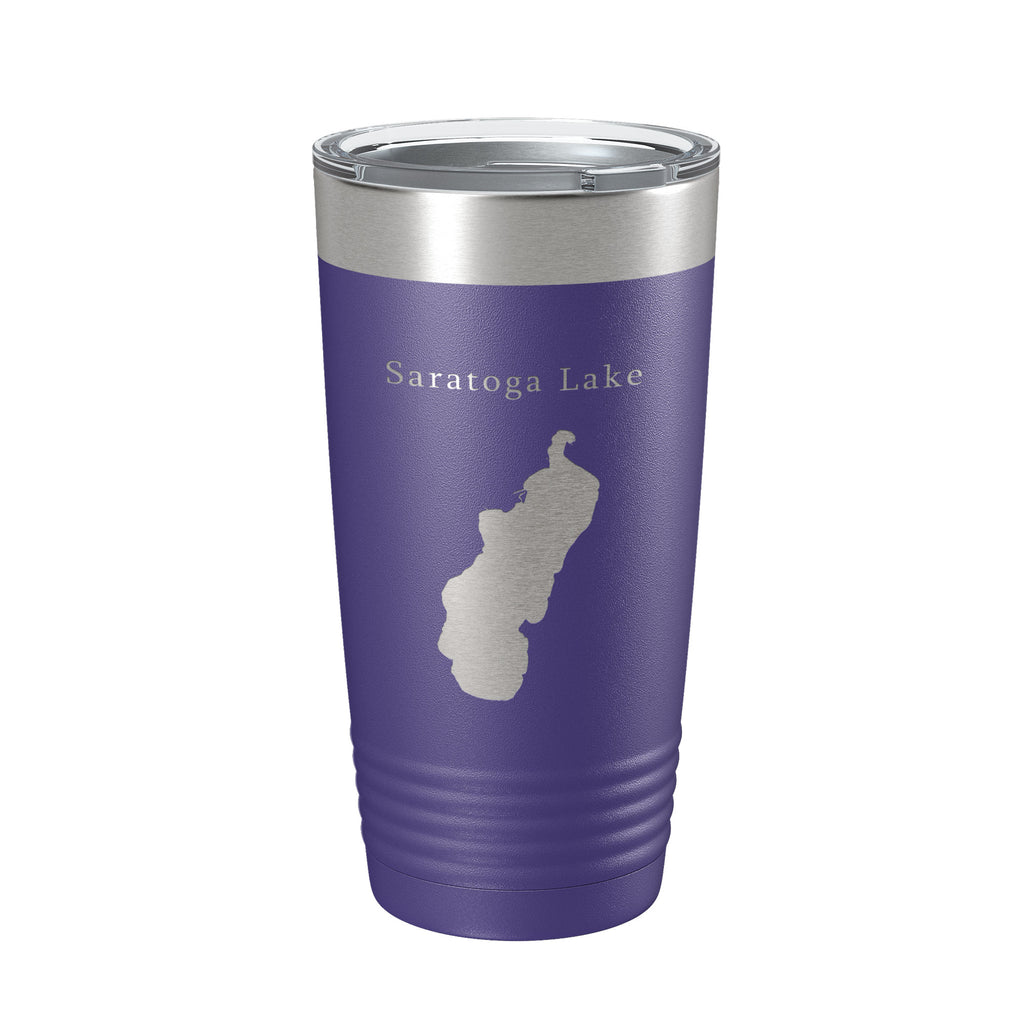 Saratoga Lake Map Tumbler Travel Mug Insulated Laser Engraved Coffee Cup New York 20 oz