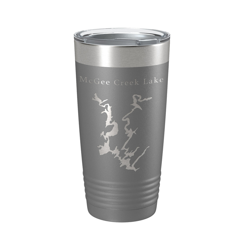 McGee Creek Lake Map Tumbler Travel Mug Insulated Laser Engraved Coffee Cup Oklahoma 20 oz