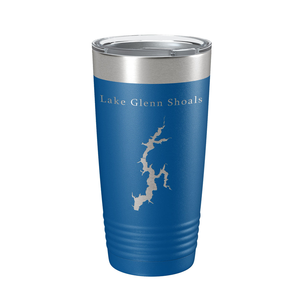 Lake Glenn Shoals Map Tumbler Travel Mug Insulated Laser Engraved Coffee Cup Illinois 20 oz