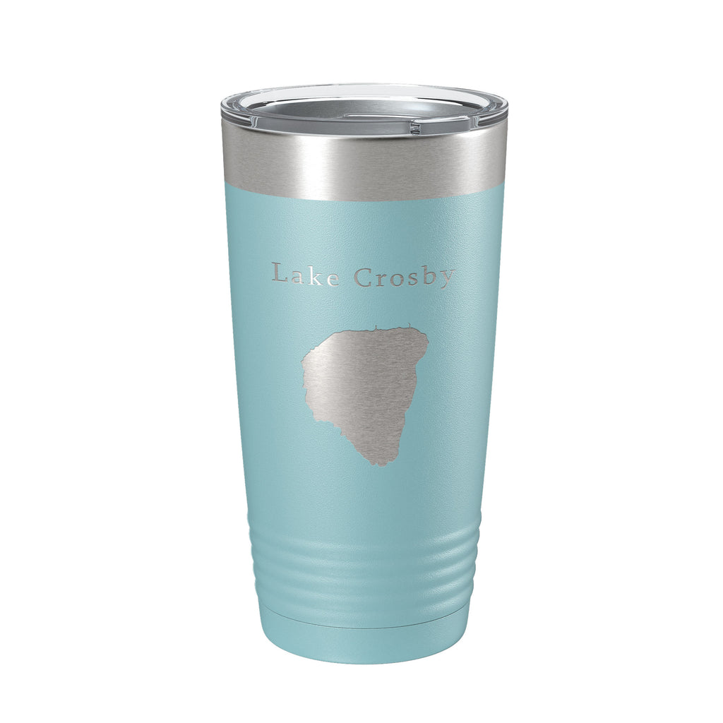 Lake Crosby Map Tumbler Travel Mug Insulated Laser Engraved Coffee Cup Florida 20 oz