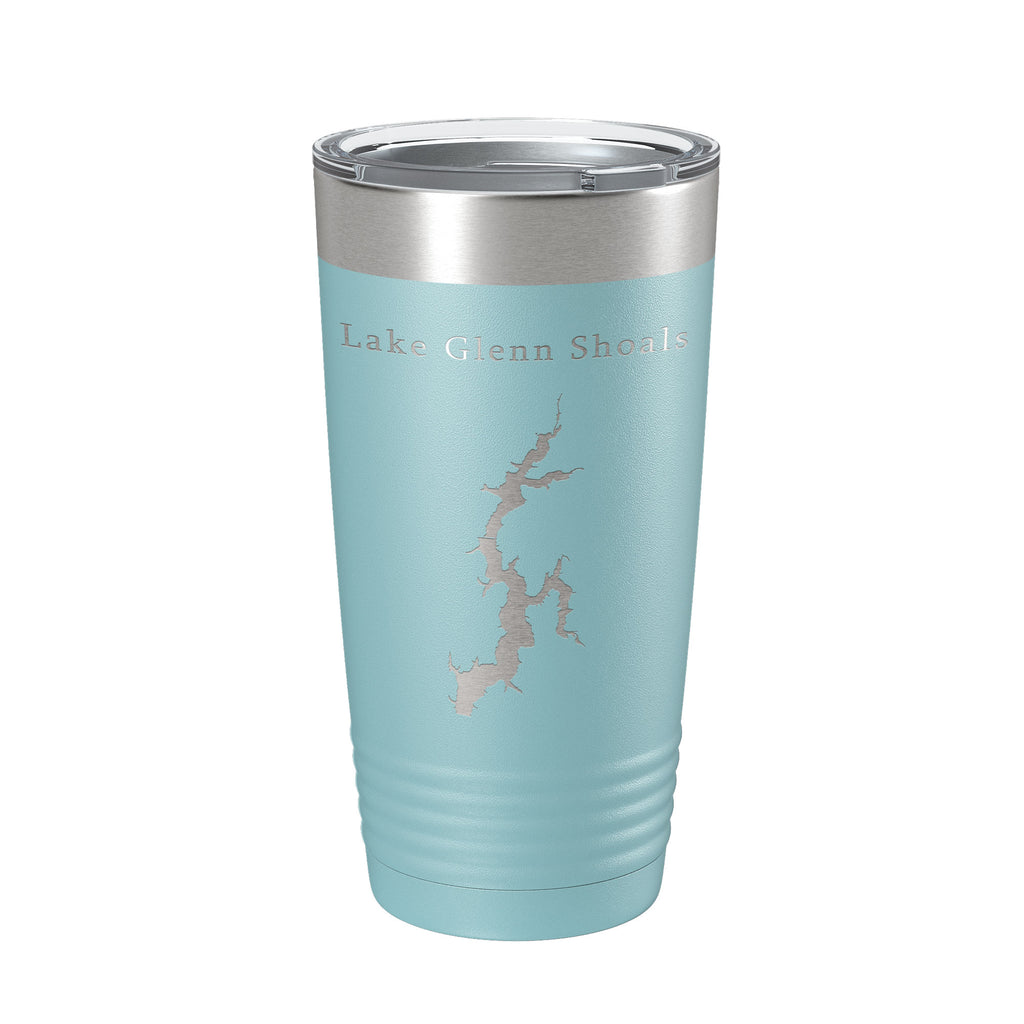 Lake Glenn Shoals Map Tumbler Travel Mug Insulated Laser Engraved Coffee Cup Illinois 20 oz