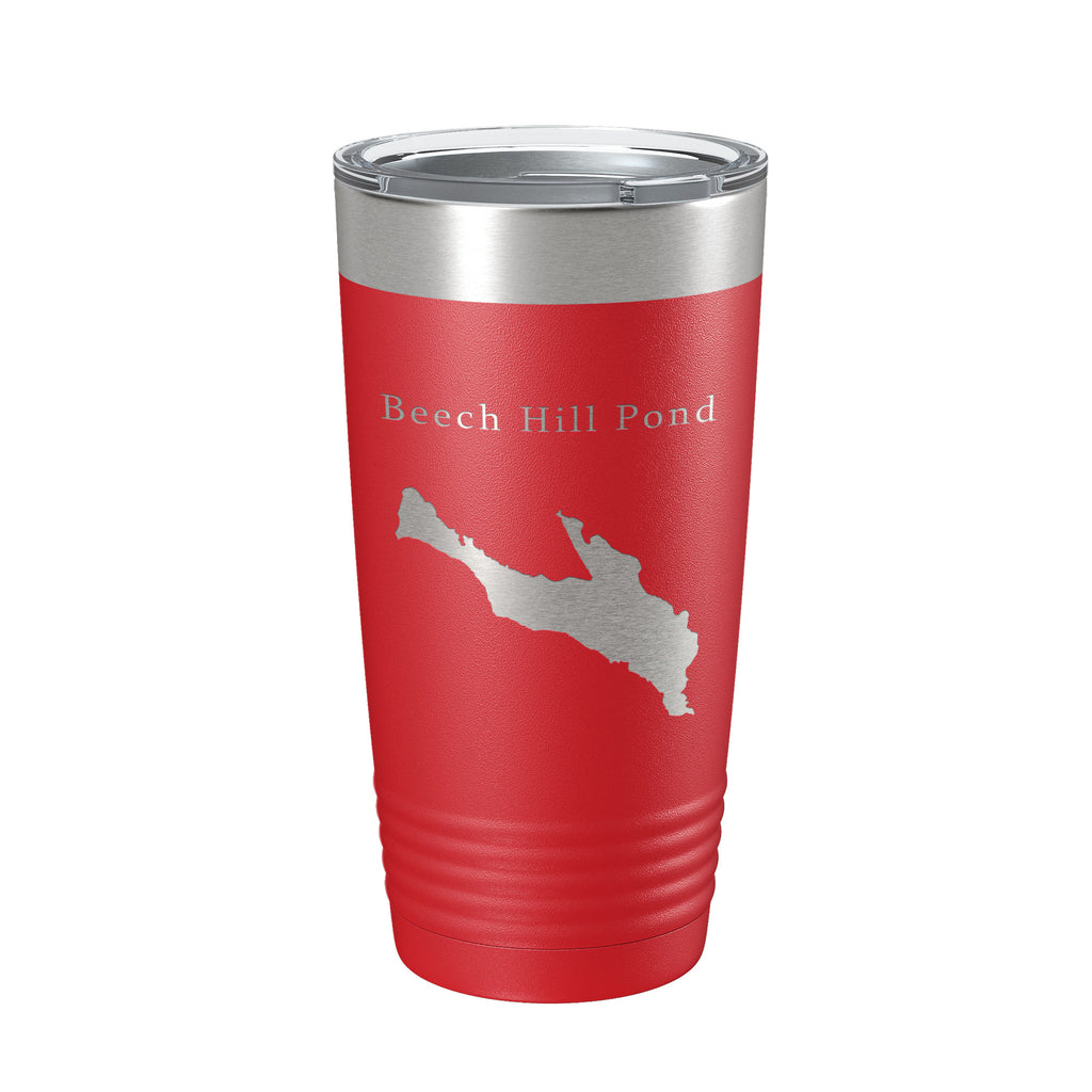 Beech Hill Pond Tumbler Lake Map Travel Mug Insulated Laser Engraved Coffee Cup Maine 20 oz