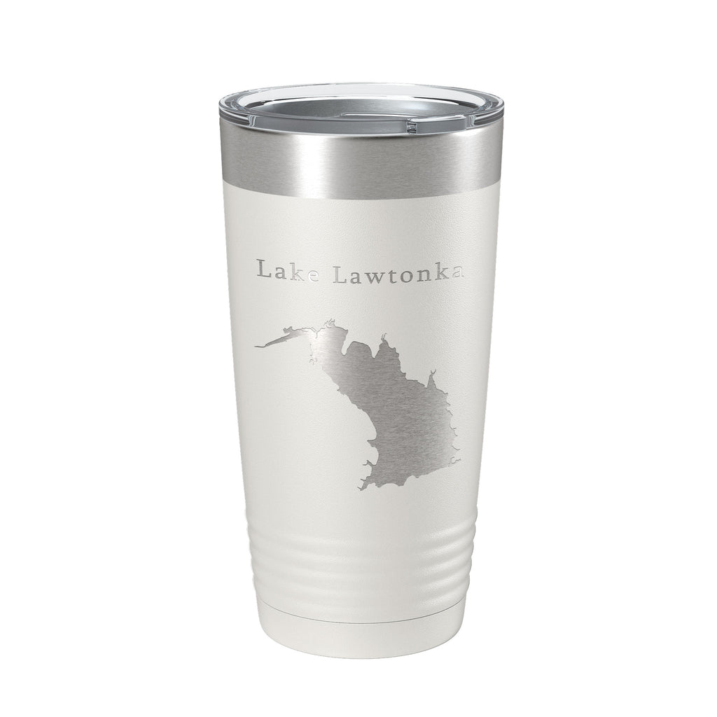 Lake Lawtonka Map Tumbler Travel Mug Insulated Laser Engraved Coffee Cup Oklahoma 20 oz