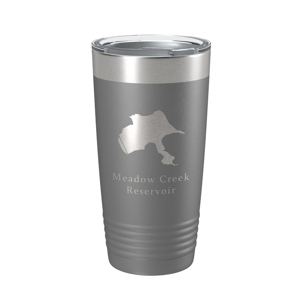 Meadow Creek Reservoir Tumbler Lake Map Travel Mug Insulated Laser Engraved Coffee Cup Colorado 20 oz