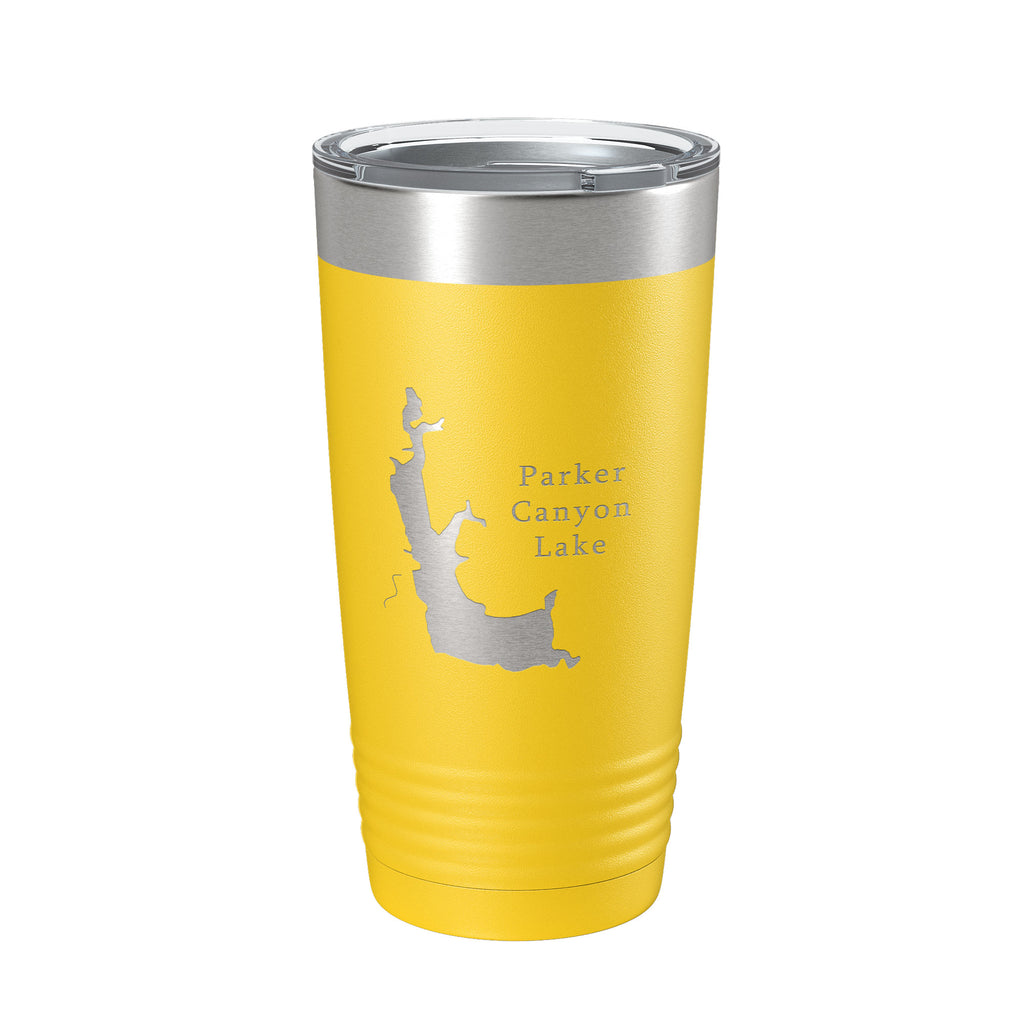 Parker Canyon Lake Map Tumbler Travel Mug Insulated Laser Engraved Coffee Cup Arizona 20 oz