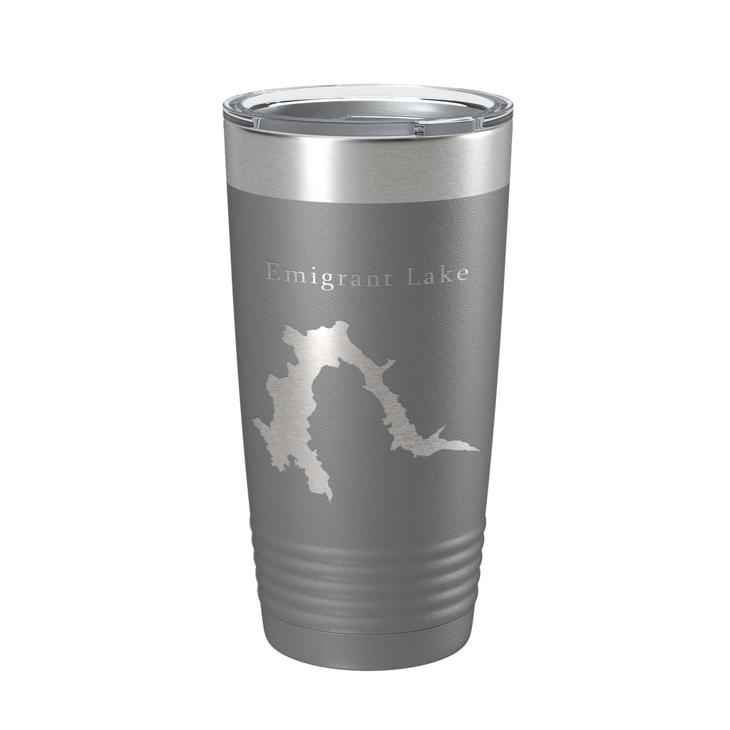 Emigrant Lake Map Tumbler Travel Mug Insulated Laser Engraved Coffee Cup Oregon 20 oz