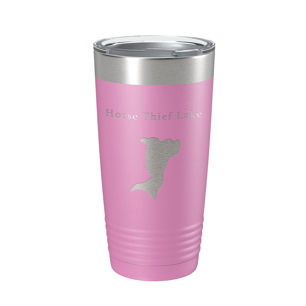 Horse Thief Lake Map Tumbler Travel Mug Insulated Laser Engraved Coffee Cup South Dakota 20 oz