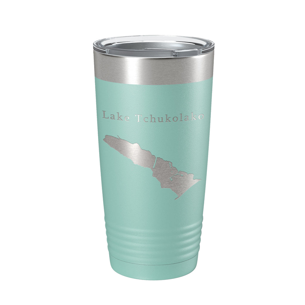 Lake Tchukolako Map Tumbler Travel Mug Insulated Laser Engraved Coffee Cup Georgia 20 oz