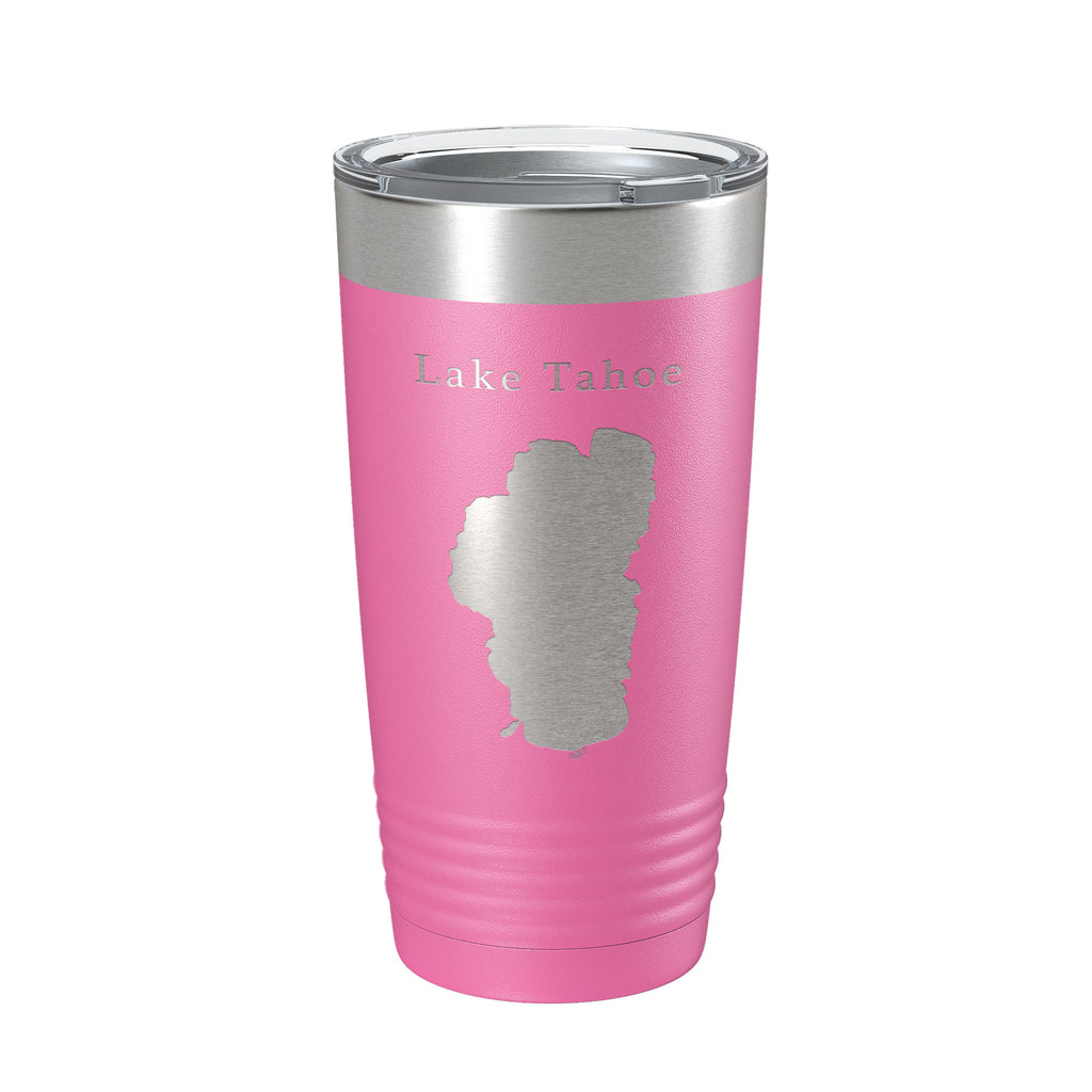 Lake Tahoe Map Tumbler Travel Mug Insulated Laser Engraved Coffee Cup California Nevada 20 oz