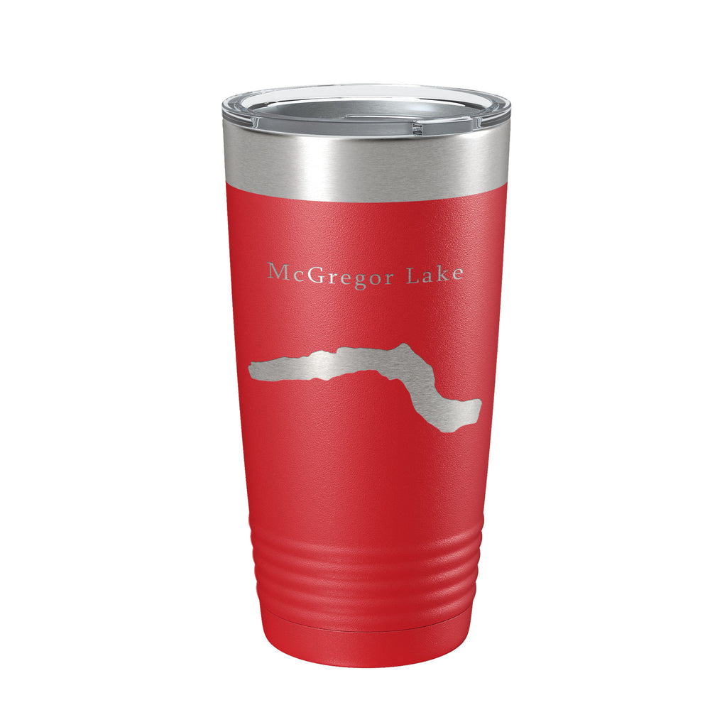 McGregor Lake Map Tumbler Travel Mug Insulated Laser Engraved Coffee Cup Montana 20 oz