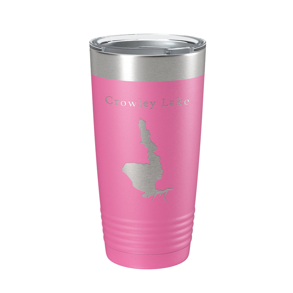 Crowley Lake Map Tumbler Travel Mug Insulated Laser Engraved Coffee Cup California 20 oz