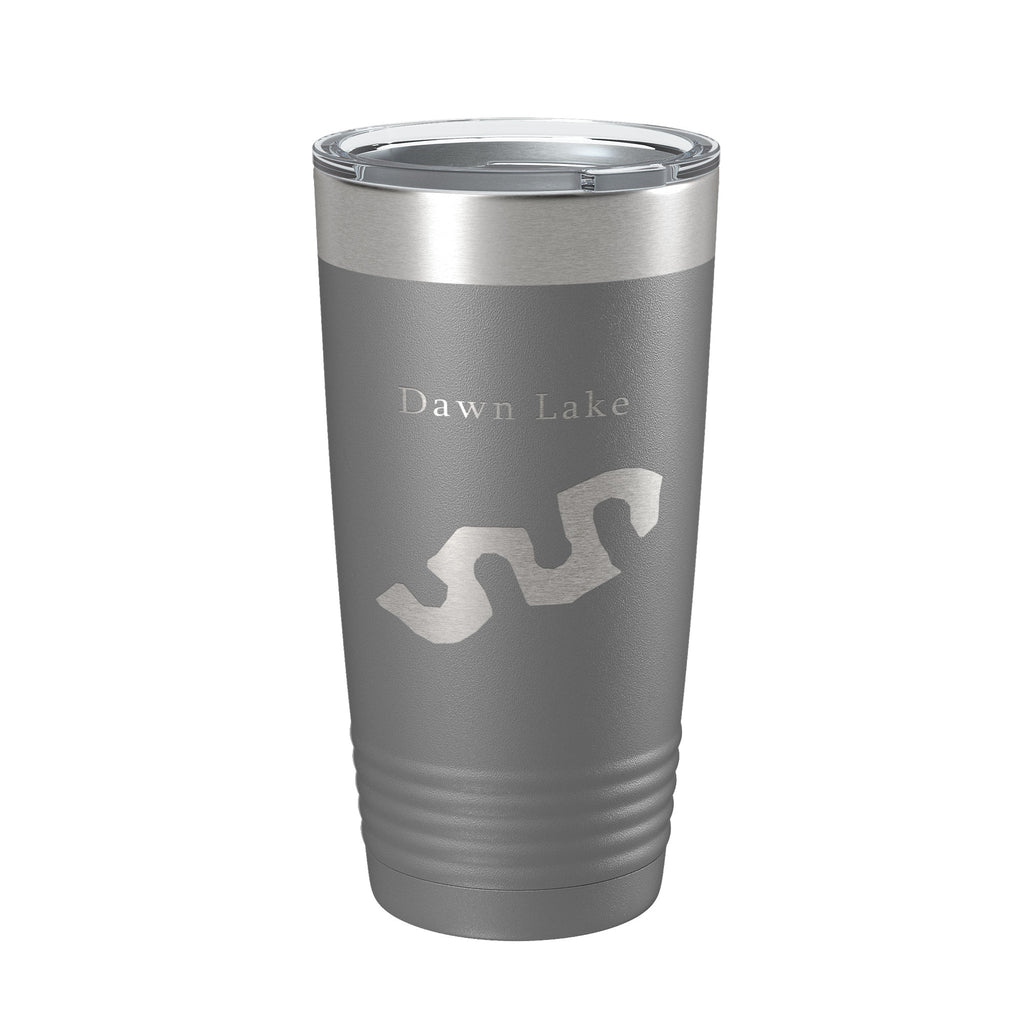 Dawn Lake Map Tumbler Travel Mug Insulated Laser Engraved Coffee Cup Arizona 20 oz