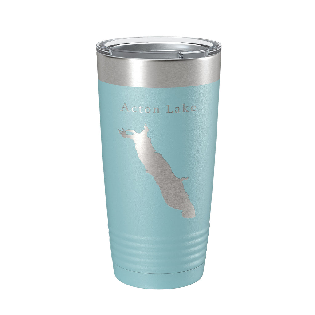 Acton Lake Hueston Woods Map Tumbler Travel Mug Insulated Laser Engraved Coffee Cup Ohio 20 oz