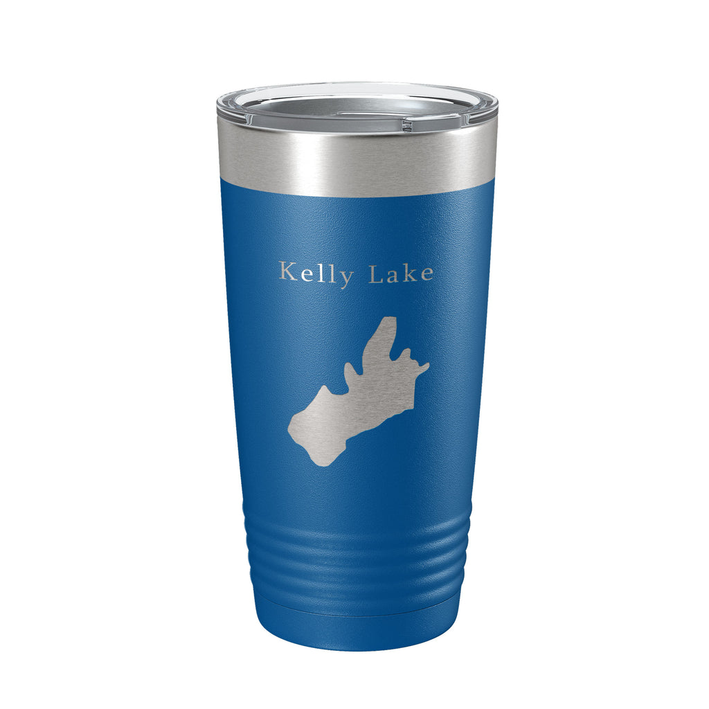 Kelly Lake Map Tumbler Travel Mug Insulated Laser Engraved Coffee Cup California 20 oz