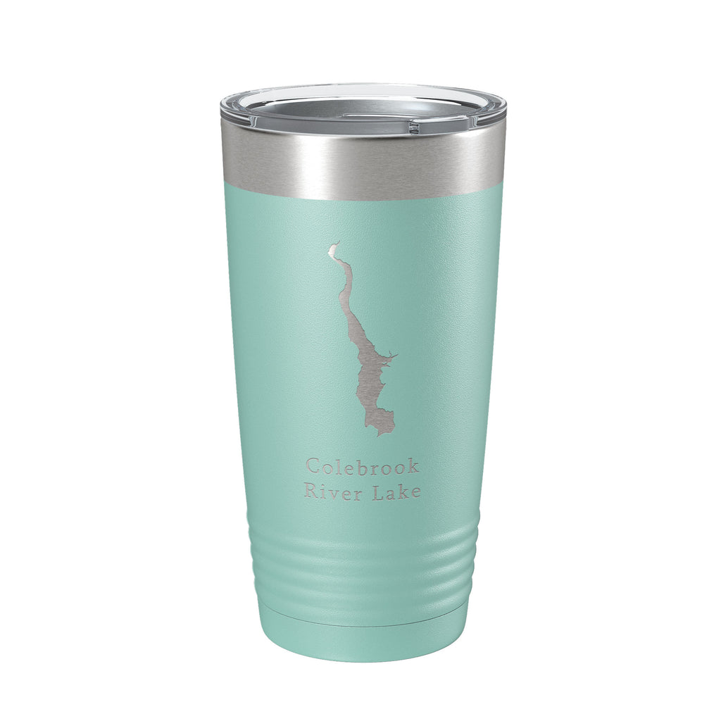 Colebrook River Lake Map Tumbler Travel Mug Insulated Laser Engraved Coffee Cup Connecticut Massachusetts 20 oz