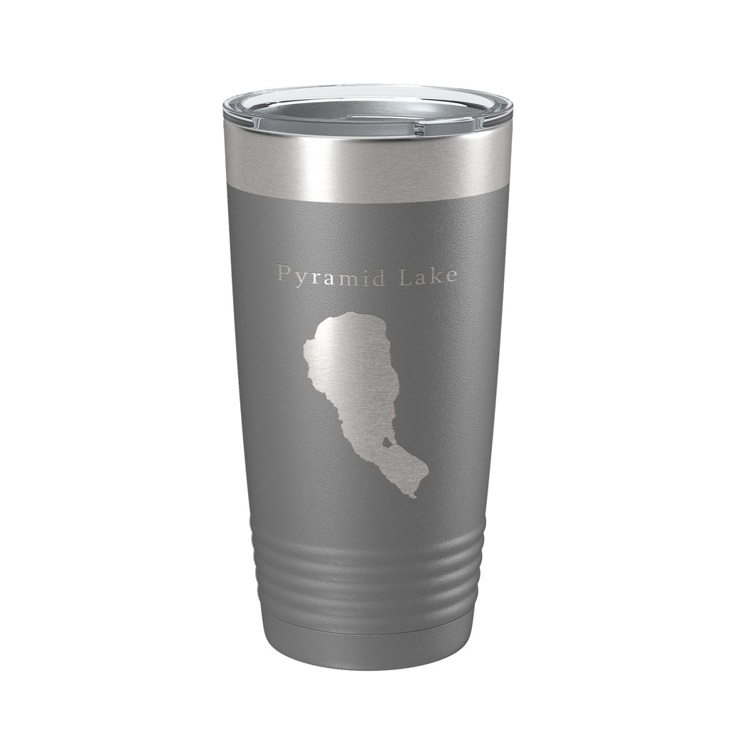 Pyramid Lake Map Tumbler Travel Mug Insulated Laser Engraved Coffee Cup Nevada 20 oz