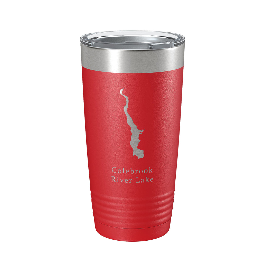 Colebrook River Lake Map Tumbler Travel Mug Insulated Laser Engraved Coffee Cup Connecticut Massachusetts 20 oz