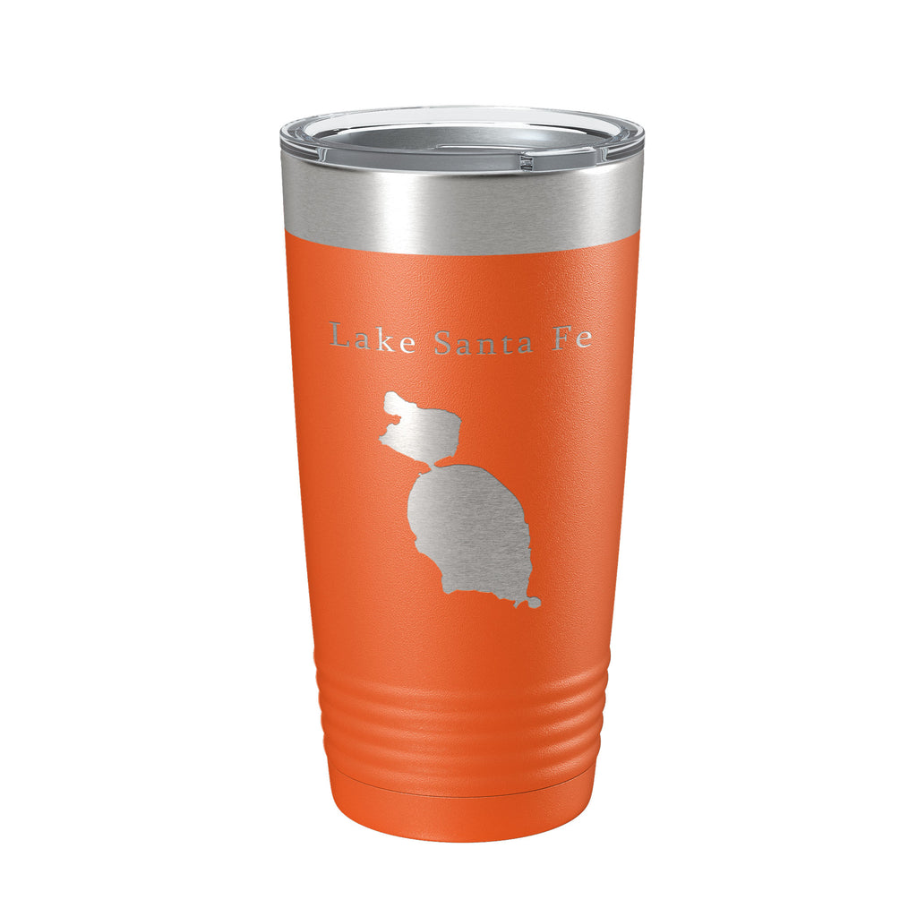 Lake Santa Fe Map Tumbler Travel Mug Insulated Laser Engraved Coffee Cup Florida 20 oz