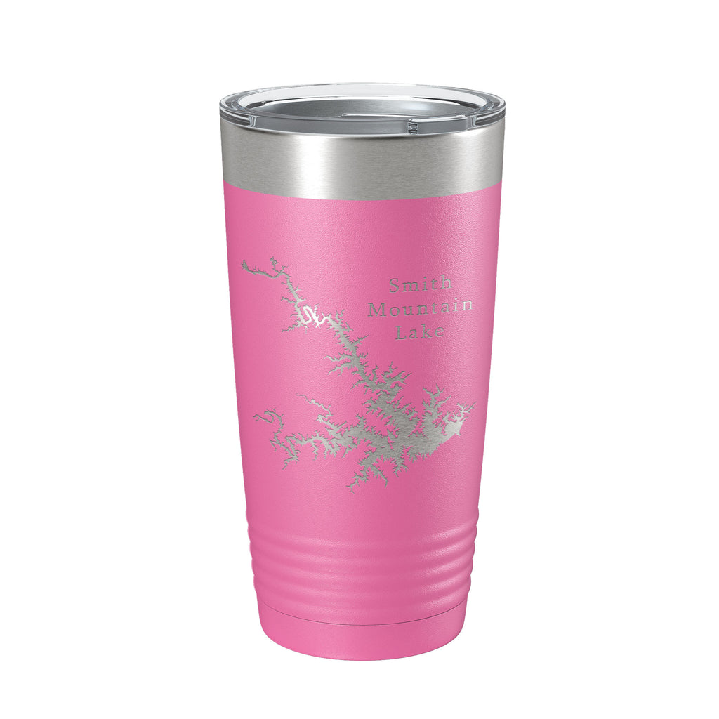 Smith Mountain Lake Map Tumbler Travel Mug Insulated Laser Engraved Coffee Cup Virginia 20 oz