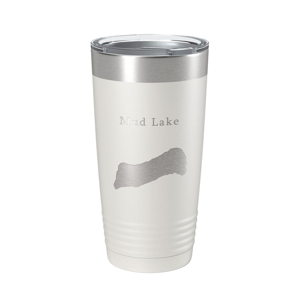 Mud Lake Map Tumbler Travel Mug Insulated Laser Engraved Coffee Cup Maine 20 oz