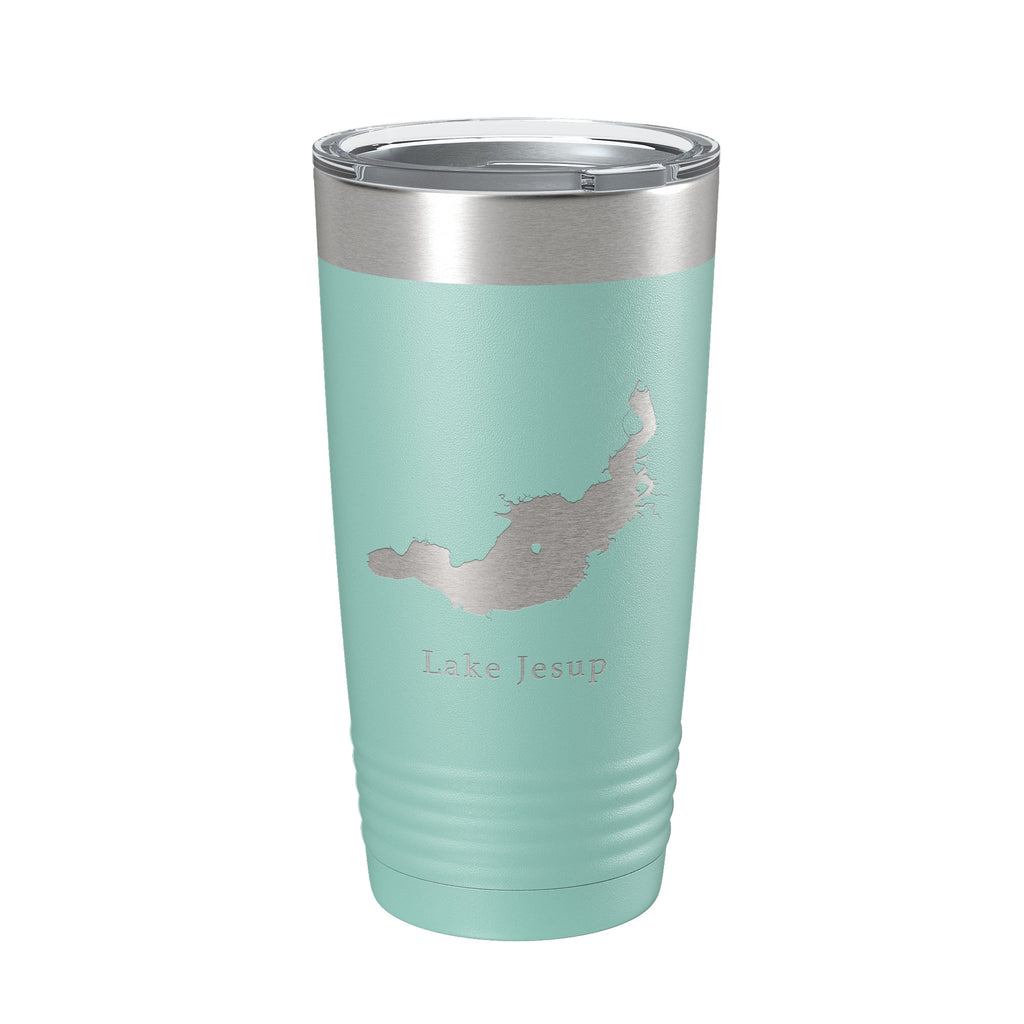 Lake Jesup Map Tumbler Travel Mug Insulated Laser Engraved Coffee Cup Florida 20 oz