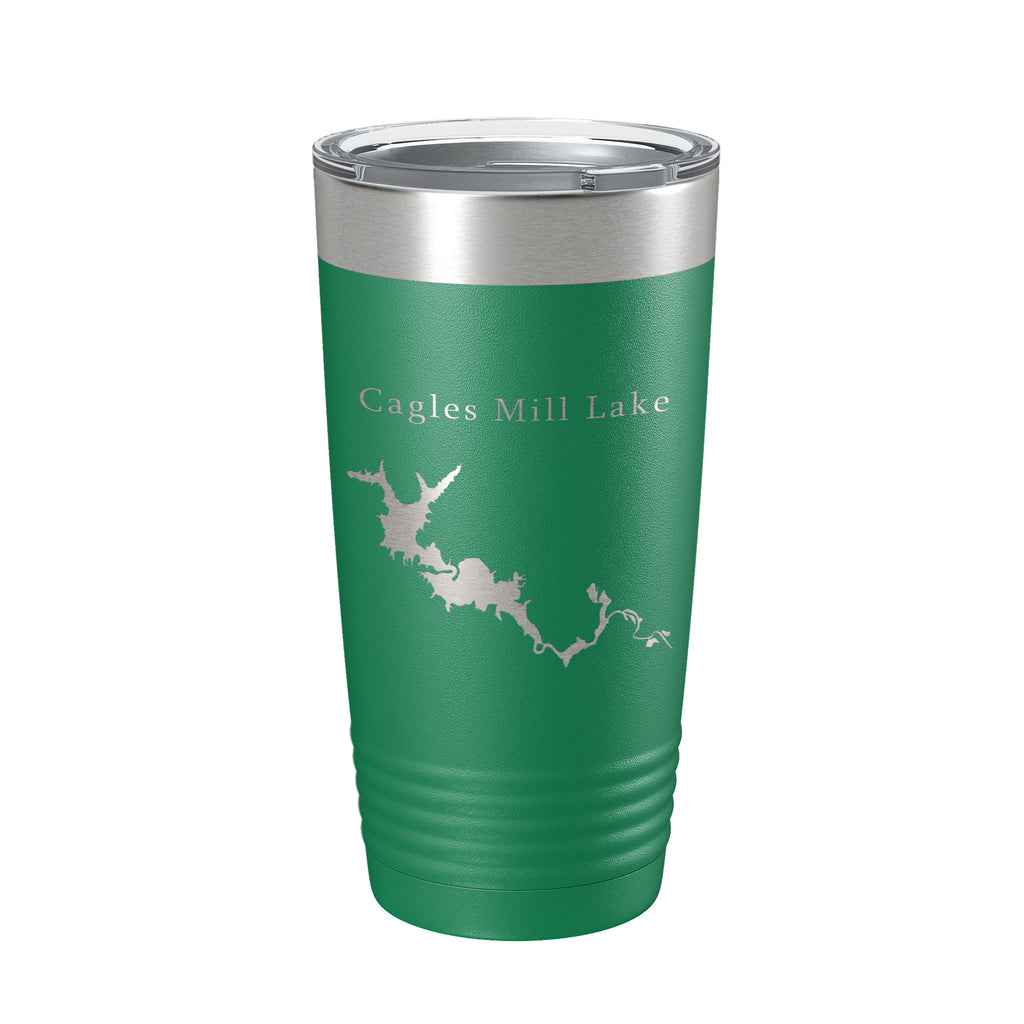 Cagles Mill Lake Map Tumbler Travel Mug Insulated Laser Engraved Coffee Cup Indiana 20 oz