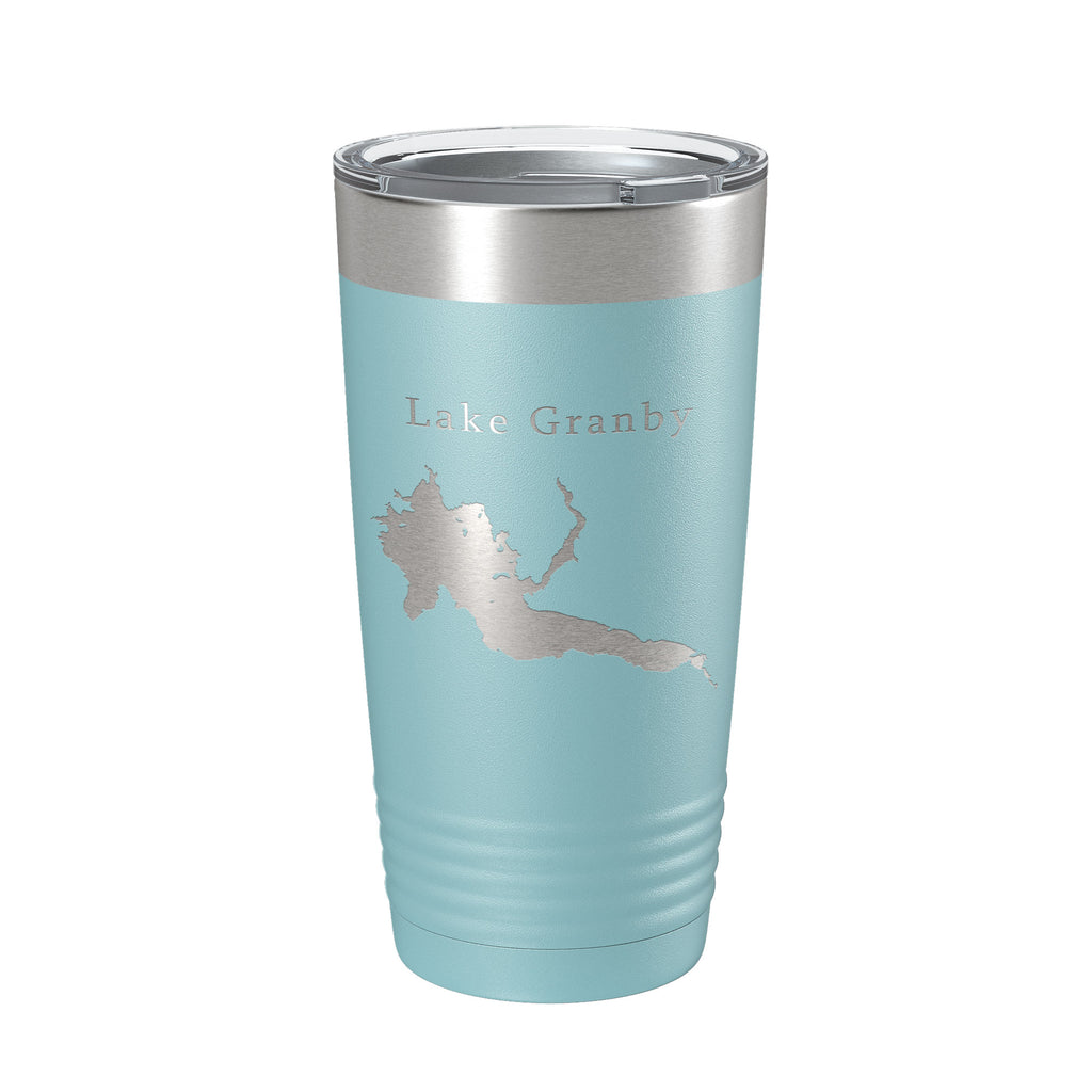 Lake Granby Map Tumbler Travel Mug Insulated Laser Engraved Coffee Cup Colorado 20 oz