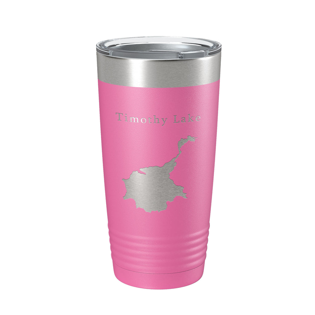 Timothy Lake Map Tumbler Travel Mug Insulated Laser Engraved Coffee Cup Oregon 20 oz