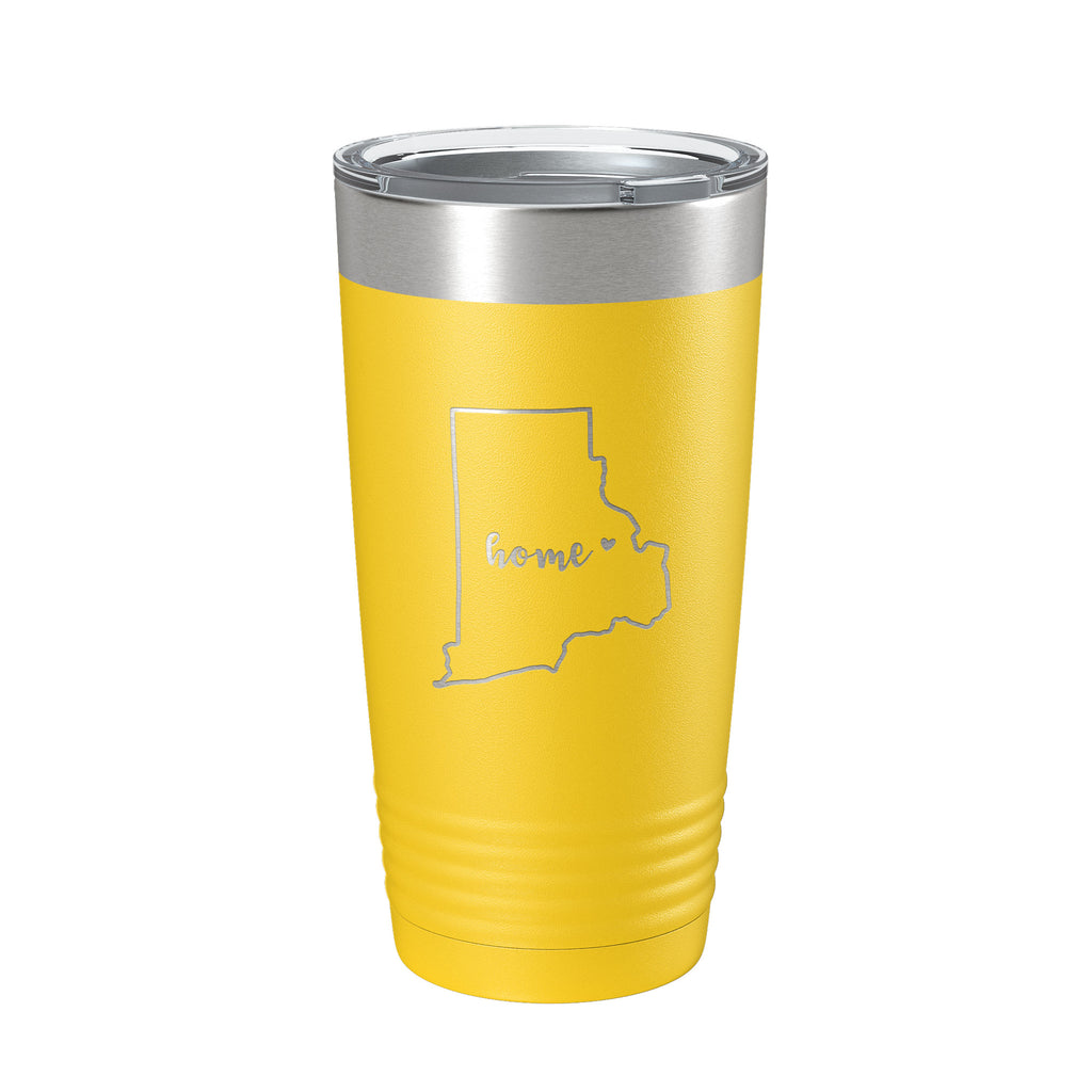 Rhode Island Tumbler Home State Travel Mug Insulated Laser Engraved Map Coffee Cup 20 oz