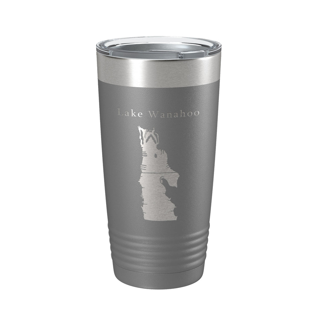 Lake Wanahoo Map Tumbler Travel Mug Insulated Laser Engraved Coffee Cup Nebraska 20 oz