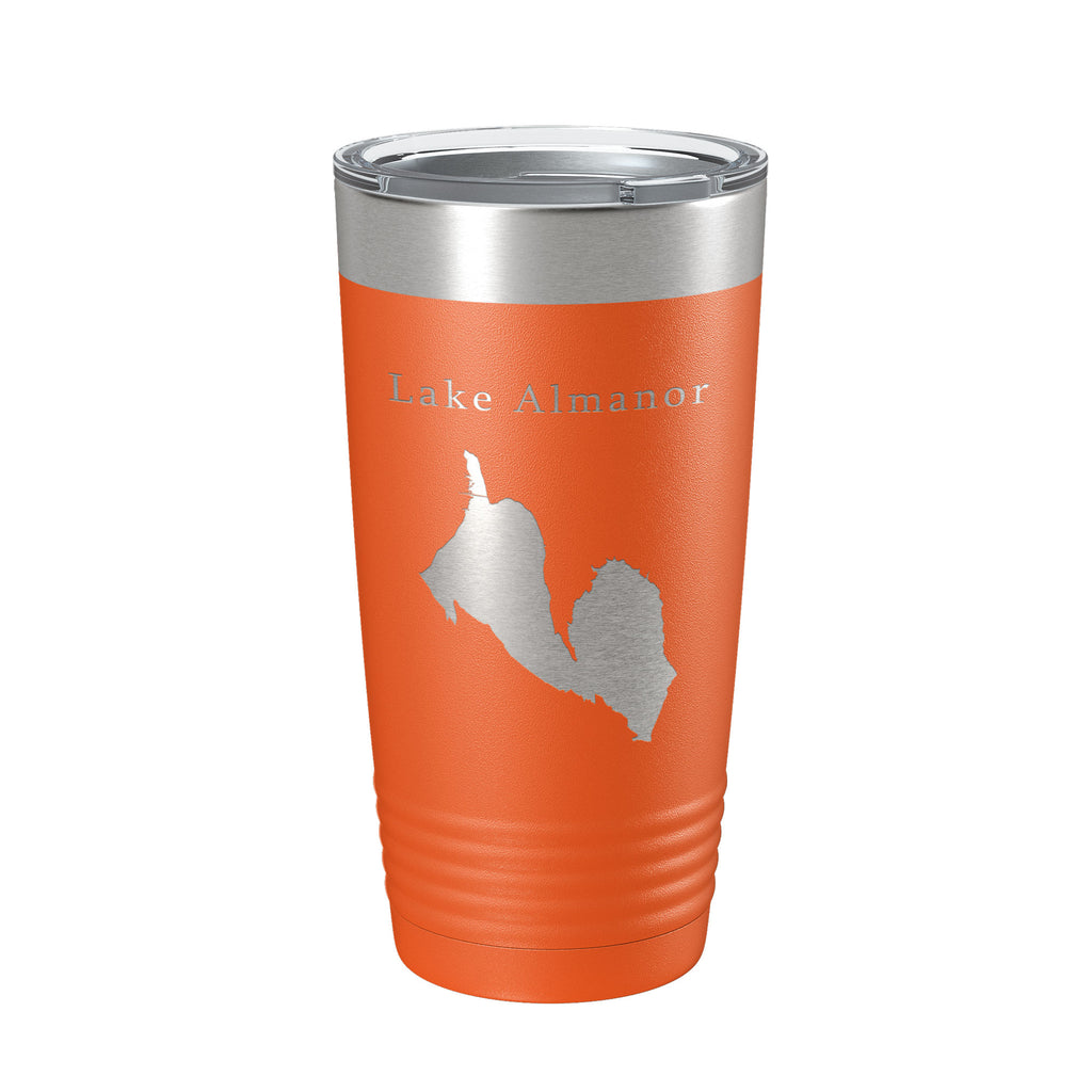 Lake Almanor Map Tumbler Travel Mug Insulated Laser Engraved Coffee Cup California 20 oz