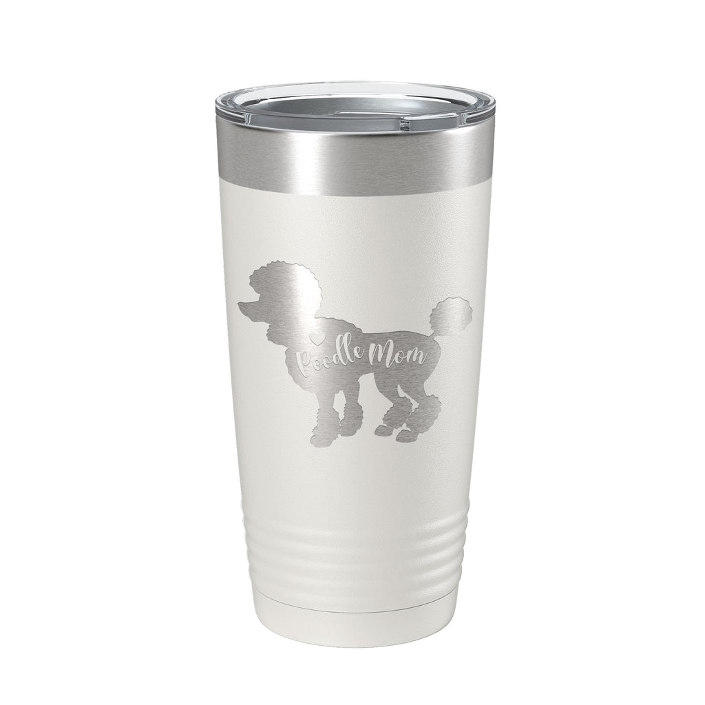 Poodle Mom Tumbler Dog Travel Mug Gift Insulated Laser Engraved Coffee Cup 20 oz