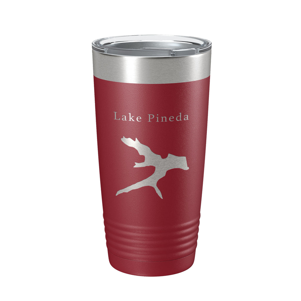 Lake Pineda Map Tumbler Travel Mug Insulated Laser Engraved Coffee Cup Hot Springs Village Arkansas 20 oz