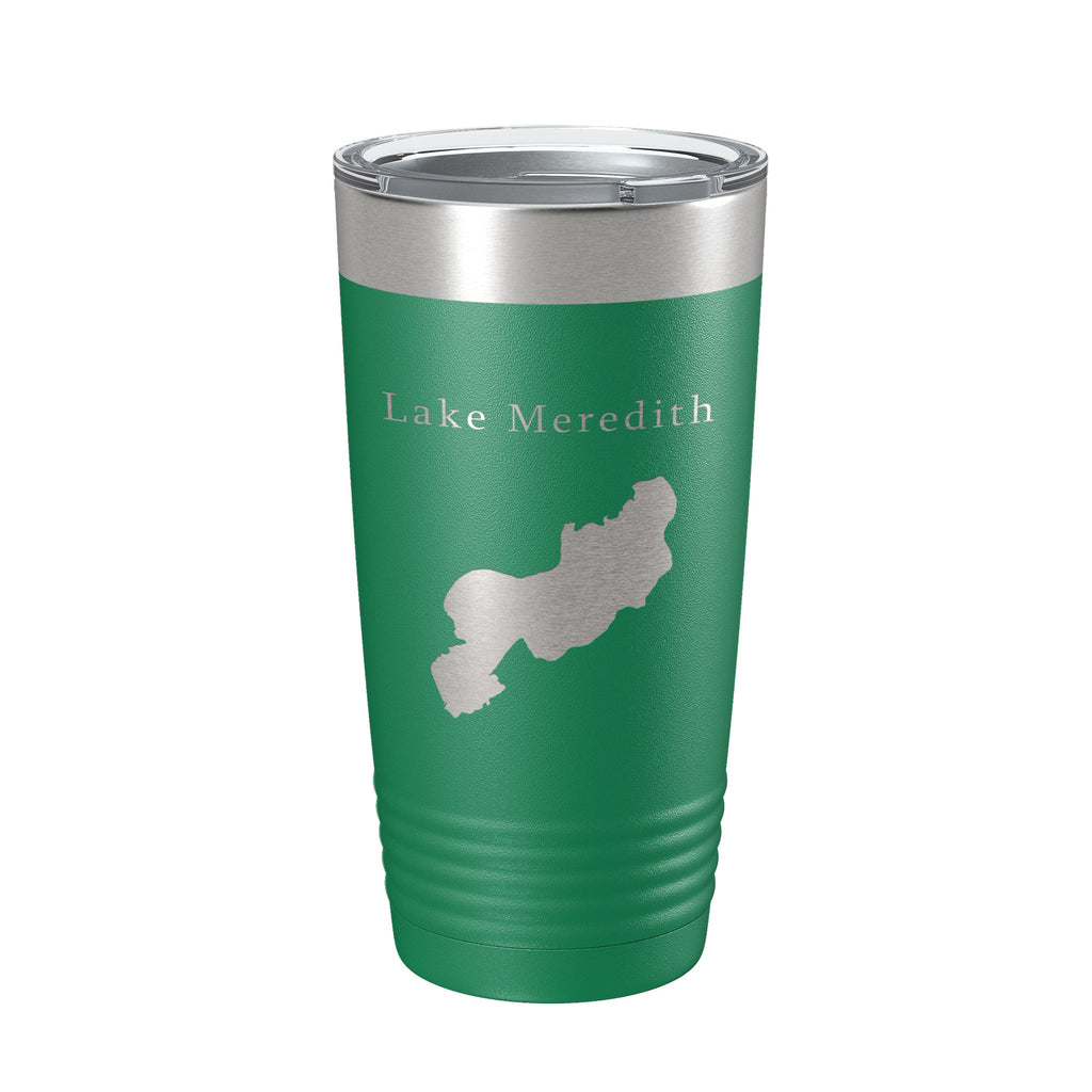 Lake Meredith Map Tumbler Travel Mug Insulated Laser Engraved Coffee Cup Colorado 20 oz