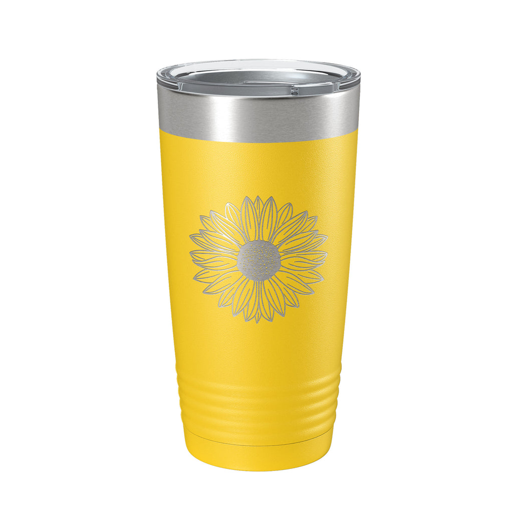 Sunflower Tumbler Sun Flower Gift For Women Travel Mug Insulated Laser Engraved Coffee Cup 20 oz