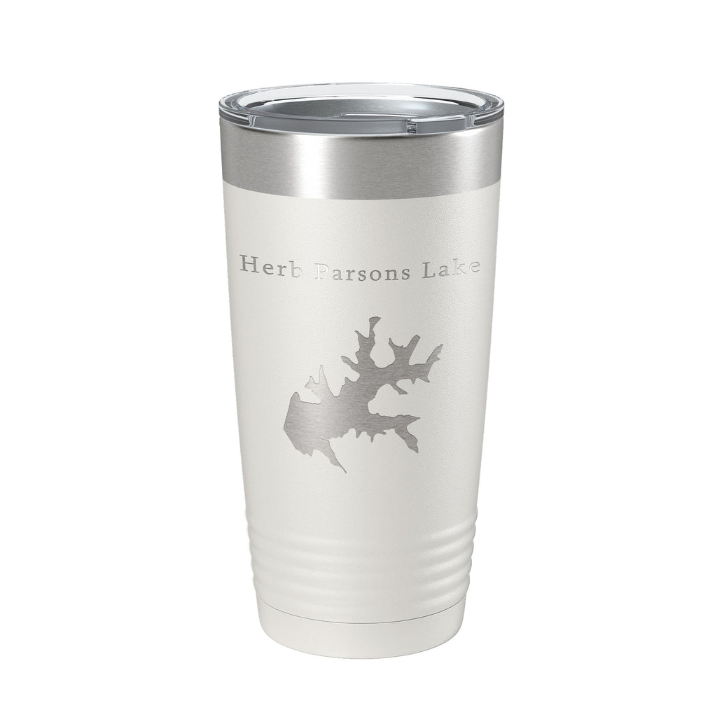 Herb Parsons Lake Map Tumbler Travel Mug Insulated Laser Engraved Coffee Cup Tennessee 20 oz