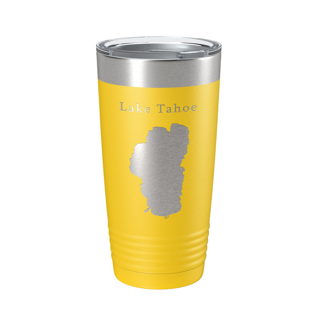 Lake Tahoe Map Tumbler Travel Mug Insulated Laser Engraved Coffee Cup California Nevada 20 oz