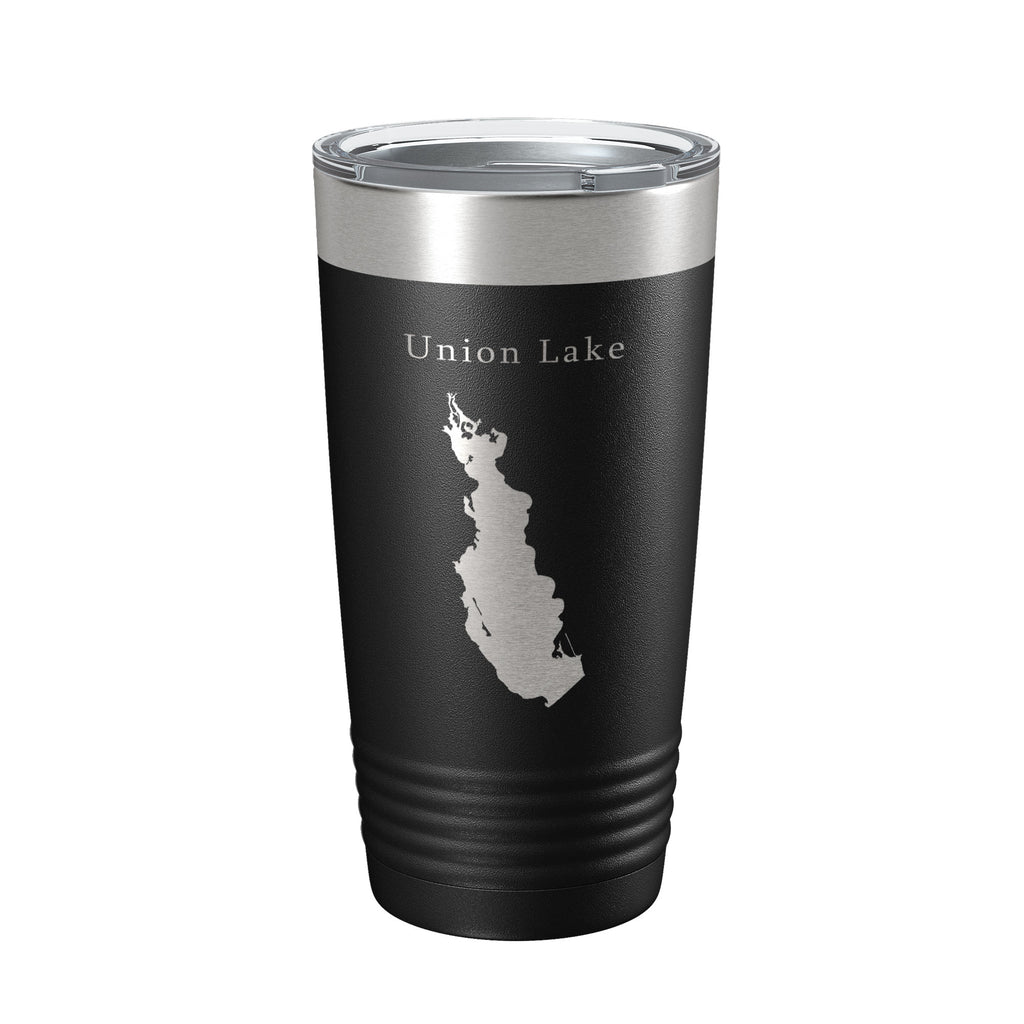 Union Lake Map Tumbler Travel Mug Insulated Laser Engraved Coffee Cup New Jersey 20 oz