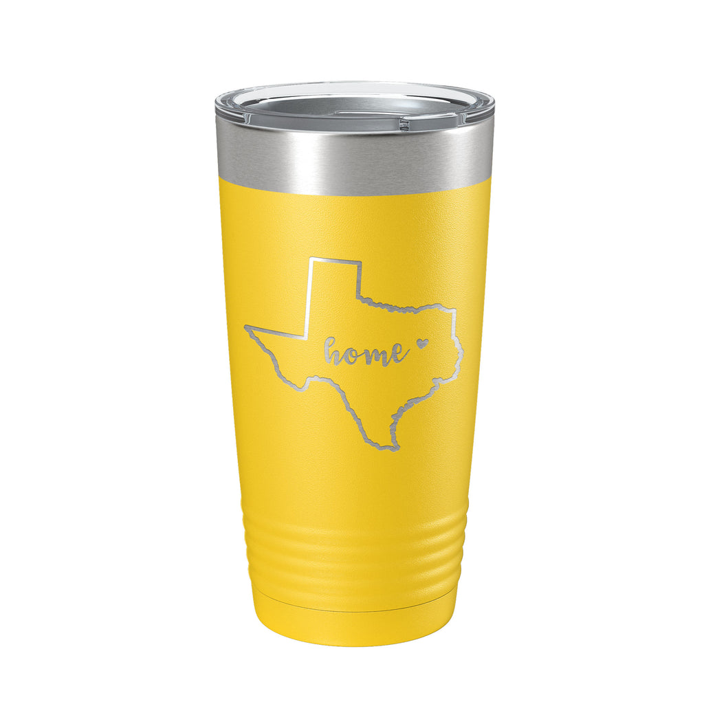 Texas Tumbler Home State Travel Mug Insulated Laser Engraved Map Coffee Cup 20 oz