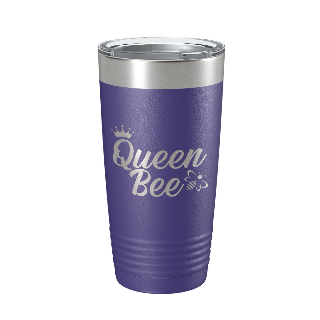 Queen Bee Tumbler Travel Mug Gift Insulated Laser Engraved Coffee Cup 20 oz