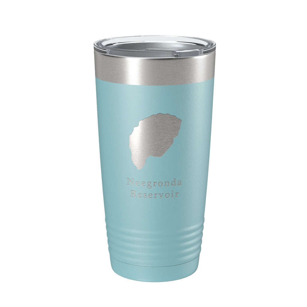 Neegronda Reservoir Tumbler Lake Map Travel Mug Insulated Laser Engraved Coffee Cup Colorado 20 oz