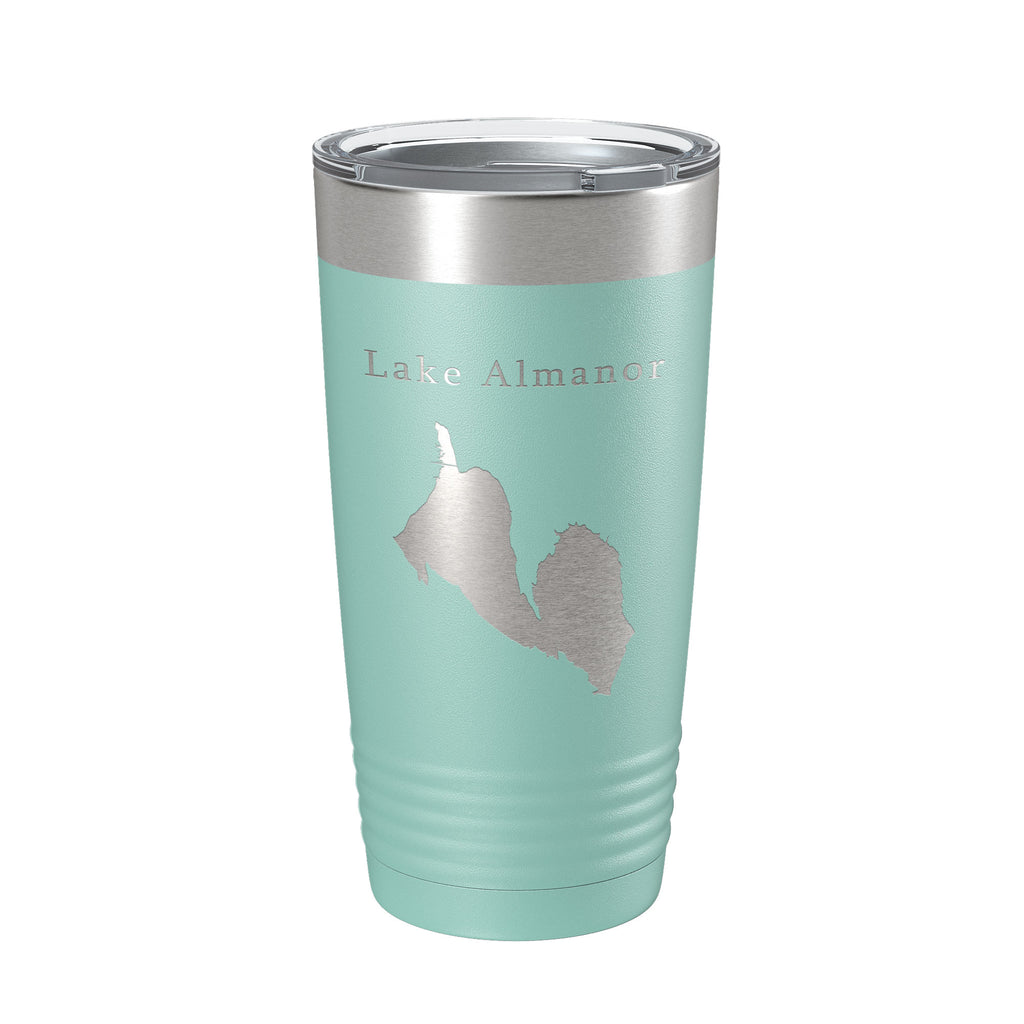 Lake Almanor Map Tumbler Travel Mug Insulated Laser Engraved Coffee Cup California 20 oz